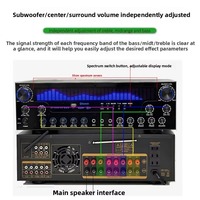 Premium Edition 2200W Profesyonel Ultra Yüksek Güçlü 7.1 Kanal AV-8000SW Metal HiFi Ses Ev Sinema Sistemi Alıcısı Amfisi
