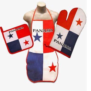 Juego de barbacoa de cocina con bandera de <span class=keywords><strong>Puerto</strong></span> Rico con delantal Guante de horno Soporte para ollas <span class=keywords><strong>El</strong></span> salvadoreño - Product Image 6