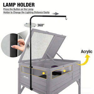 Kaplumbağa Büyük Mekanizması Ahşap Kaplumbağa Evi Sürüngen Kafesi Küçük Hayvanlar İçin İç Mekan Dış Mekan Kaplumbağa Mekanizması - Product Image 3