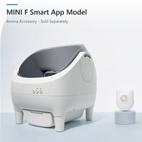 Litière pour chat intelligente avec application WiFi, nettoyage automatique, facile à nettoyer, type rouleau électrique, en plastique, 65L, grande capacité, blanche, contrôle des odeurs