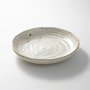 Jiujiuju Céramique Nouveau Design Rétro Nordic Speckle Handmade Grès Porcelana Gris Porcelaine <span class=keywords><strong>Plateau</strong></span> Assiettes Creuses Assiette à Soupe - Product Image 2