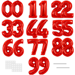 Wholesale Cream White Color 40 Inch Large 5 Pcs Foil Number Helium Inflatable <b>Decorations</b> First Birthday Party Foil <b>Balloon</b> Set - Product Image 2