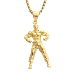 Fitness <b>Men's</b> Stainless Steel Pendant <b>Necklace</b> Muscular <b>Man</b> Design Retro Punk Style 280319 - Product Image 5