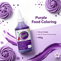 Colorant alimentaire liquide en bouteille ovale de 140 g, colorant alimentaire comestible pour la décoration de gâteaux, la pâtisserie, la glaçage et la crème