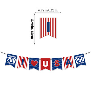 <span class=keywords><strong>Bandera</strong></span> Decorativa con Guirnalda para la Celebración del 250 Aniversario <span class=keywords><strong>de</strong></span> la Independencia <span class=keywords><strong>de</strong></span> Estados Unidos - Product Image 3