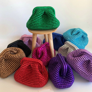 2025 האופנה האחרונה, אופנה ארוג מזדמנים מזדמנים ארוגים קטנים מצמד רכים קטנים מצמד רכות ערב שקית סרוג לנשים יוקרה - Product Image 1