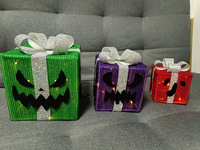 Figurines de Noël Lumineuses de Haute Qualité à Piles pour Vitrine – Décorations Festives Élégantes pour Arbre de Noël