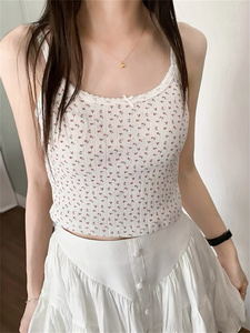 Brandy BM cotone 100% <span class=keywords><strong>bambina</strong></span> in pizzo canotta con fiocco stampa elastica floreale gilet da donna gilet alla moda pigiama da donna - Product Image 4