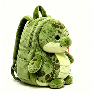 Mochila de Peluche de Serpiente Verde con Puntos Personalizada para Niños Pequeños, Linda Mochila de Peluche de Serpiente Redonda 3D para Niños, Peluche de Serpiente Verde Suave y Esponjoso - Product Image 2
