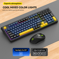 T-WOLF TF300 2.4Ghz &BT for RGB Backlight Wireless Keyboard & Mouse Set Gaming & Office Keyboards Computer Peripherals