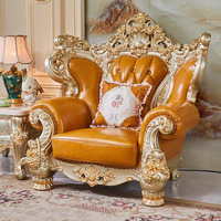 Ensemble de canapés en cuir Chesterfield de luxe, design sculpté à la main de haute qualité pour salon, appartement et hôtel, rembourrage en éponge