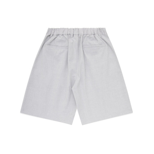 <span class=keywords><strong>Pantaloncini</strong></span> Eleganti da Uomo <span class=keywords><strong>Grigi</strong></span> a Gamba Larga Plissettati, Casual da Ufficio, con Elastico in Vita, Vestibilità Ampia, OEM - Product Image 4