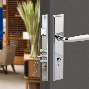 <span class=keywords><strong>Serrure</strong></span> de porte à mortaise antivol en acier inoxydable 304 à <span class=keywords><strong>3</strong></span> <span class=keywords><strong>points</strong></span> de sécurité élevée pour usage résidentiel, 6085 mm, 60 mm, Grade 1 ANSI - Product Image 6