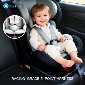 Silla de Auto Convertible para Bebés TZCYO ECE R44/04 <span class=keywords><strong>Grupo</strong></span> 0+<span class=keywords><strong>1</strong></span>+2+3, Giratoria 360 Grados, Instalación <span class=keywords><strong>ISOFIX</strong></span>+TT, 36 kg, HDPE, Poliéster - Product Image 4
