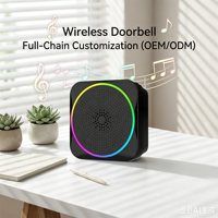 Sonnette sans fil à prix de gros, sonnette de porte filaire OEM ODM, meilleur carillon de porte coloré avec batterie