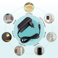 Adaptateur secteur CC ESann d'origine, 12 volts, 2 ampères, 24 W, multi-protection, avec prise US/EU/UK/AU 5,5 x 2,5 mm