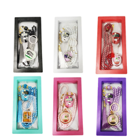 Cadeau populaire, religion, Eid, Ramadan, ensemble de tasbihs rose vif, Allah, prière islamique, tesbih, chapelet numérique, perles de prière musulmanes en verre