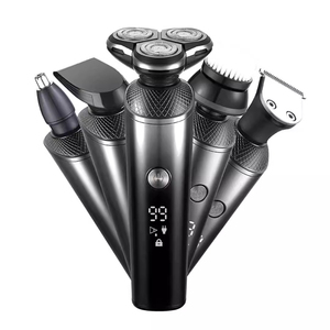 Vendita calda 5-in-1 Kit per <span class=keywords><strong>la</strong></span> cura della <span class=keywords><strong>barba</strong></span> da uomo impermeabile rasoio rotante con tripla lama per il naso e il taglio dei capelli - Product Image 1