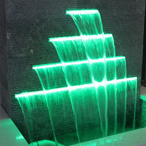 Cascade en acrylique pour <span class=keywords><strong>piscine</strong></span>, cascade d'<span class=keywords><strong>eau</strong></span> avec bande lumineuse LED, vente en gros - Product Image 2