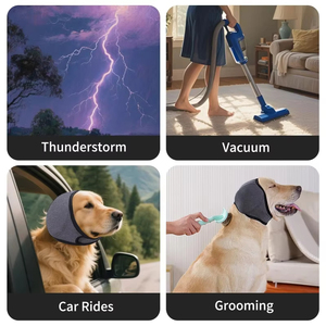 <span class=keywords><strong>Cache</strong></span>-oreilles pour chien anti-bruit, protection auditive, imperméable, apaisant, résistant aux chocs, réglable, confortable - Product Image 6