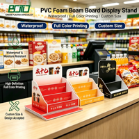 Présentoirs de comptoir multi-grilles en PVC expansé imprimés sur mesure pour PDQ, idéaux pour les supermarchés, les magasins de détail et les snacks