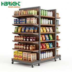 Étagères Gondoles Métalliques Double Face pour Supermarchés, Équipement de Magasin d'Alimentation, Présentoirs pour Magasins de Proximité, Taille Personnalisée - Product Image 3