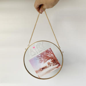 Airy Artisan Brass Eco-Friendly <strong>Photo</strong> <strong>Frames</strong> Heirloom Wedding Display Geometric Glass Pressed Flower Birthday Party Mother's Day - Product Image 3