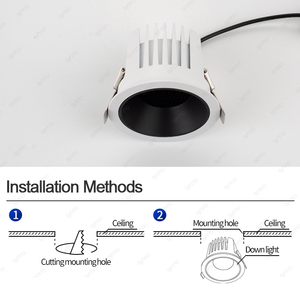 Thương mại Downlight vòng lõm gắn dẫn xuống ánh sáng có thể điều chỉnh COB trần ánh sáng lịch thi đấu downlight cho phòng ngủ đèn - Product Image 5