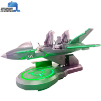 Simulateur de vol d'avion en VR pour deux joueurs, en métal et fibre de verre, jeu de tir, machine d'amusement éducative, aventure aéroportuaire