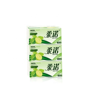 Rounuo OEM weiche pack gesichts tissue, 100% holz zellstoff, 2 lagen - Product Image 1