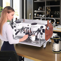 Cafetière italienne commerciale professionnelle E61 Cafetière semi-automatique à deux groupes Machine à expresso