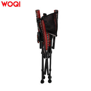 Silla Plegable Woqi Roja de Estilo Étnico con Marco de Aluminio, Silla de Jardín y Camping con Portavasos y Bolsa de Transporte - Product Image 4