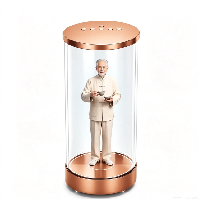 FYD-09 Smart AI Speaker With 3D Cylindrical Holographic Display 7 Inch High Brightness LCD Commercial Display Device