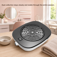 Aspirateur de poussière d'ongles professionnel avec moteur turbo sans balais, vitesse variable, écran LCD, induction de sécurité, emballage personnalisé pour les propriétaires de marque