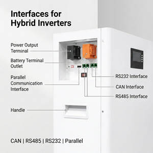 Paquete de Baterías ESS con Ruedas para el Hogar, 25.6V 200Ah 5kWh, Batería en Gabinete Rodante, Batería de Litio de 15kwh con Inversor Híbrido de 10kva - Product Image 3