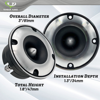 Corps en aluminium haut de gamme de 3 pouces/75mm Bobine de 1 pouce 200 Watt Néodyme Haute Compression Bullet Super Tweeters
