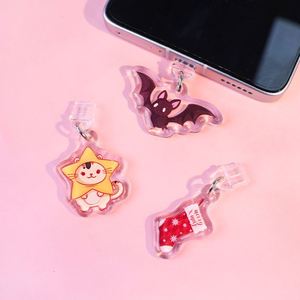 Capuchon anti-poussière personnalisé en acrylique scintillant motif dessin animé mignon pour port de charge iPhone iPad Type-C, breloque de protection - Product Image 2