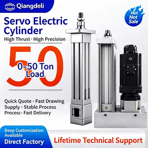 Qiangdeli Servo Electric Cylinder 0-50 Ton Load Stainless Steel Plunger Type High Precision <b>Linear</b> <b>Actuator</b> - Product Image 1