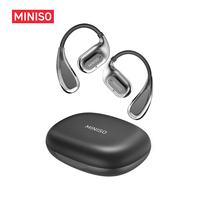 Headset Nirkabel Miniso MS180 OWS Mikrofon Ganda ENC Panggilan HD Tampilan Daya Headset Olahraga Headset Terjemahan