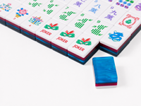 Mahjong Akrilik Motif Marmer Mewah, Ubin Standar Dilukis Tangan, Label Pribadi Kustom Grosir untuk Permainan 4 Pemain