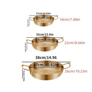 Olla de Acero Inoxidable con Asa para Cocina, Sartén para Paella, Arroz y Mariscos, Platos para Picnic y Aperitivos - Product Image 2