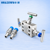Manifold 3 Katup SS316L untuk Transmitter Tekanan Diferensial Rosemounte Honeywell Siemens Yokogawa E+H ABB 6000PSI NPT