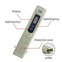 Jubway 0-9990ppm Gamme de mesure, haute précision, étanche, matériau ABS, OEM, mesureur de TDS de l'eau avec garantie d'un an
