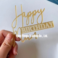 Décoration de gâteau en acrylique « Joyeux anniversaire Papa » et « Joyeux anniversaire Maman »