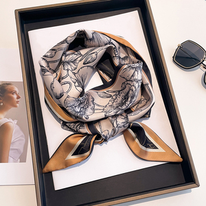 Campioni Gratuiti WJ1067C Sciarpa Lunga in Seta Twill Stampata di Lusso da Designer 145cm, <span class=keywords><strong>Foulard</strong></span> Sottile in Seta per Capelli e <span class=keywords><strong>Collo</strong></span> da <span class=keywords><strong>Donna</strong></span>, Elegante - Product Image 2