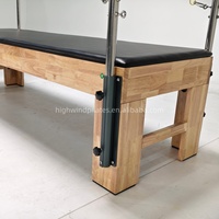 Cama Reformer de Pilates Clásica de Roble de Alta Calidad Highwind Professional con Trapeze Combinado para Estudio