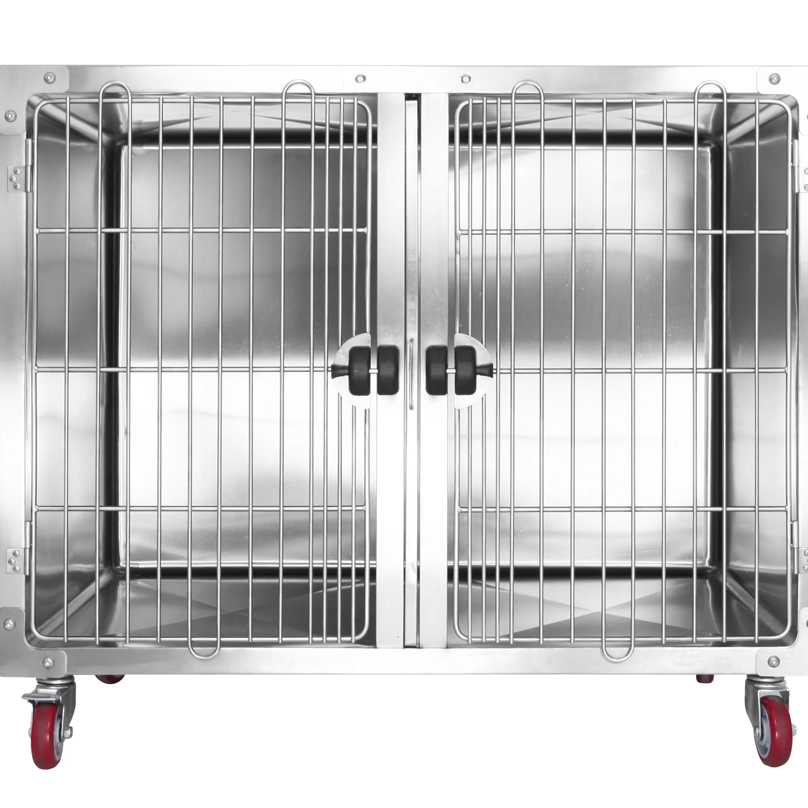 卸売509耐久性のある大型ステンレス鋼犬用ケージラウンドコーナー病院デザインセパレーター鉄素材