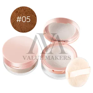 Hochwertiges mattes Gesichts puder Private Label 7 Farben loser Puder OEM wasserdichter loser Puder