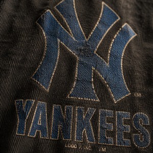 Faded Black Vintage Graphic <strong>T</strong>-<strong>Shirt</strong> <strong>New</strong> <strong>York</strong> NY Logo Blue Print Oversized Streetwear Metour Wholesale Custom - Product Image 4