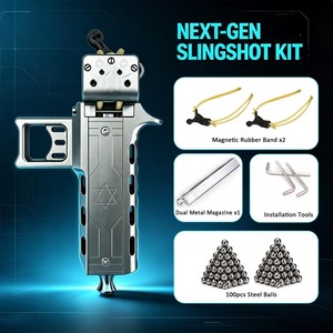Slingshot semi-automatique en alliage d'aluminium CNC avec double chargeur GS272 V5 pour entraînement de tir de précision en extérieur - Product Image 4
